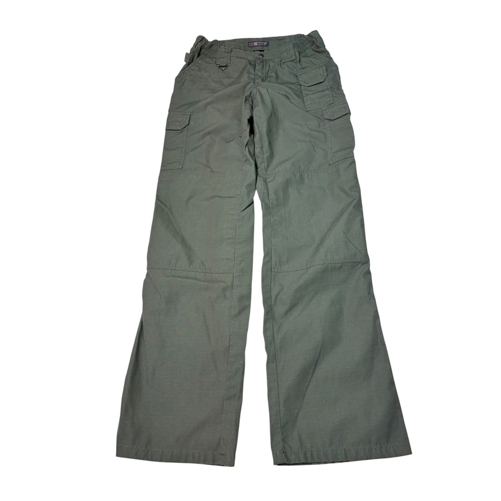 5.11 Tactical Series Womens 8 W30 L34 Long Olive Green Cargo Ripstop Pants 64360